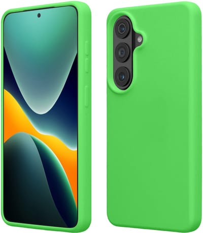 kwmobile telefoonhoesje geschikt voor Samsung Galaxy S26 - Hoesje met siliconen coating - Smartphone case in limoengroen
