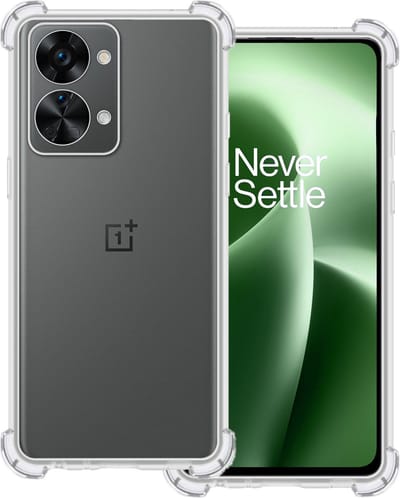 Hoesje Geschikt voor OnePlus Nord 2T - Sterk & Shockproof - Siliconen Case - Back Cover - Telefoon Hoes Shock Proof - Transparant