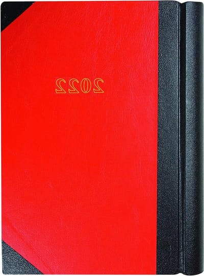 Dagboek 2022 - Planner Agenda - Dagelijkse Planning - Twee Pagina's Per Dag - A4 Formaat - Rood