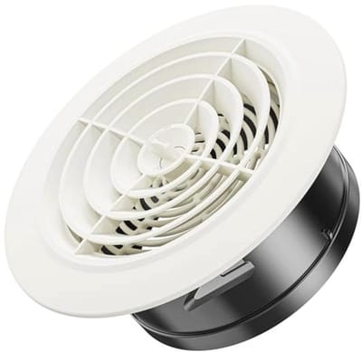 Ronde Verstelbare Ventilatieklep 150mm voor Wand- en Plafondmontage - Wit