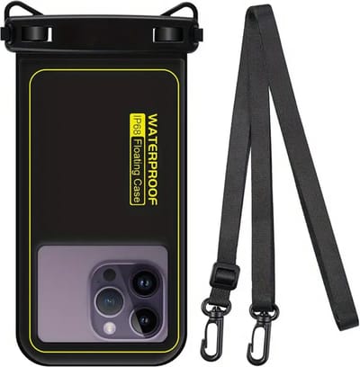 Bovista Waterdichte Telefoonhoesjes - Waterdicht Telefoonzakje - Waterproof Festival Opbergtasje - Documententasje - Waterbestendig - Zwart