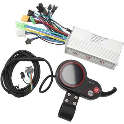 36V 48V 60V 500W 28A Borstelloze Snelheidsmotor Controller Sinusgolf Controller Kit met Instrument voor gray