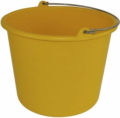 Gripline Gripline-L bouwemmer onbedrukt geel (12ltr)