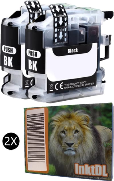 Huismerk geschikt voor Brother LC-223 XL Inktcartridges - 2X Zwart - MFC/DCP - J562DW - J4120DW - J4420DW - J480DW - J4620DW - J5720DW