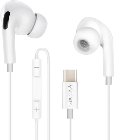 4Smarts Melody Oordopjes - USB-C Oordopjes - In-ear - Oortjes met Draad - Microfoon - Wit