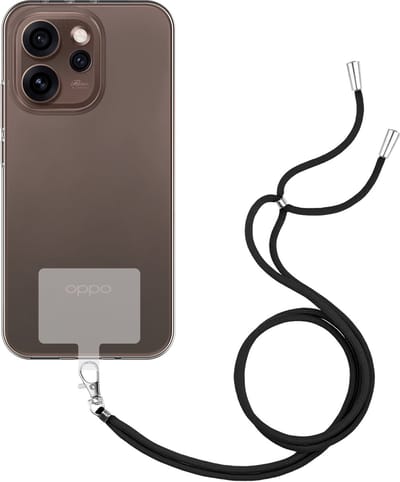 Just in Case hoesje met koord geschikt voor Oppo Reno 15 Pro Hoesje met Koord - Flexibele Case - Transparant