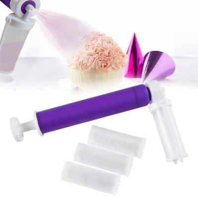Pompe aérographe manuelle pour gâteau Poudreuse de coloration pour gâteau Outils de décoration de gâteau Outil de coloration pour glaçage pour Magasin Familial violet