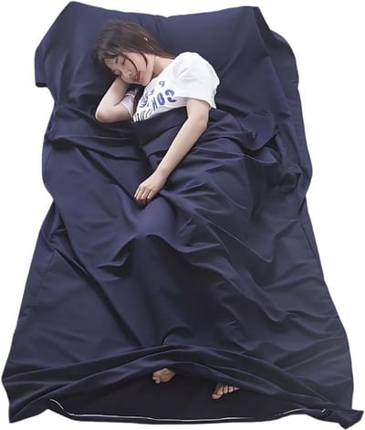 Ultralichte Slaapzak met Extra Kussen voor Rugzakken, Hostels en Cabins - 220 x 90 cm, Ideaal voor Kamperen en Reizen