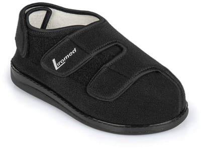 Liromed Verbandschoenen Texel – Extra Brede Verbandschoen - Breedte R - Verbandschoen Voor Dames & Heren - Volledig te Openen - Maat 36-Zwart