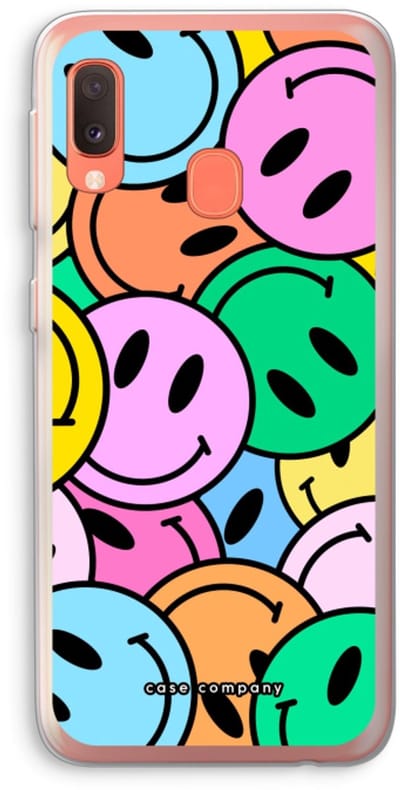 Case Company® - Hoesje geschikt voor Samsung Galaxy A20e hoesje - Smiley N°1 - Soft Cover Telefoonhoesje - Bescherming aan alle Kanten en Schermrand
