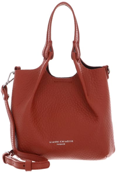 GIANNI CHIARINI Leren handtas schoudertas Dua Handbag Brick Red - T. Moro terracotta