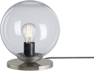 Trango Set van 1 Retro LED Tafellamp 7010CL *PUB* Glazen Kegel Tafellamp incl. 1x E27 LED lamp & kabelschakelaar, vensterbanklamp, bedlampje, bureaulamp, leeslamp
