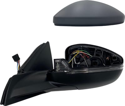 BILMAX Linker Buitenspiegel Vervanging voor Opel Corsa F (P2JO) 2019–2024 | Peugeot 208 2019–2024, Elektrisch Verstelbaar, Verwarmd, Elektrisch Inklapbaar, Met Richtingaanwijzer, Met Instapverlichting, Gegrond, 10-Pins (Bestuurderszijde)