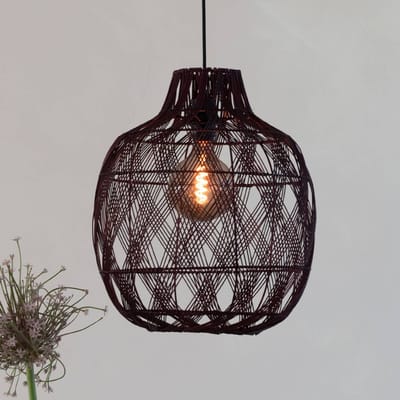 GOOD&MOJO Hanglamp Mendoza - Bordeaux - Ø40cm - Bohemian - Hanglampen Eetkamer, Slaapkamer, Woonkamer