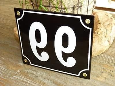 Emaille Huisnummer - Nummerbord Huis - Huis Markeren - Gebold Reliëf - 18x15 cm - Zwart Wit