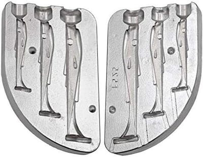 Zwem peddel kunstaas mal - Zachte siliconen mal - Vissen maken - Aluminium duurzame mal - 60-100mm - Zilver