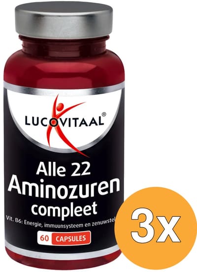 3x Lucovitaal Alle 22 Aminozuren Compleet (60 capsules)