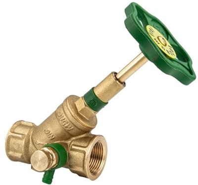 Schuin zitventiel 3/4 inch met aftapventiel 1/4 inch - DVGW goedgekeurd voor drinkwater