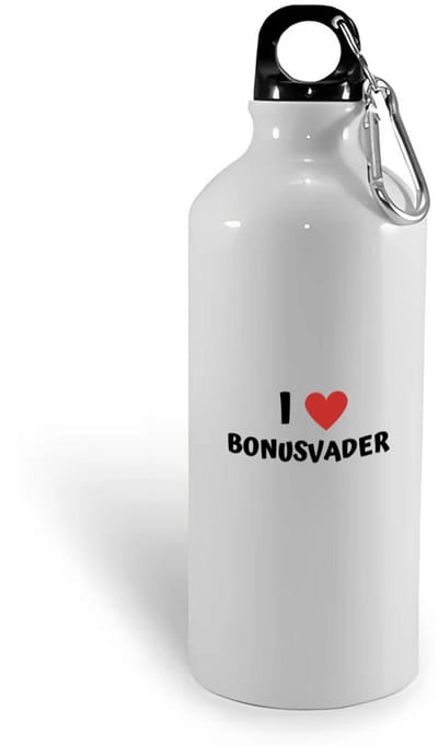 Hacebo® - I love bonusvader waterfles - Vader - de liefste bonusvader - vader cadeautjes - vaderdag - verjaardag - geschenk - kado - water fles - 400ML