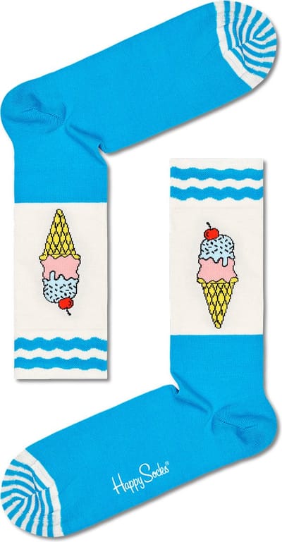 Happy Socks Sokken Met Print Ice Cream Blauw - Maat 36-40