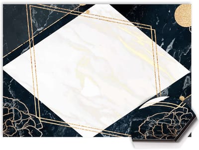 KitchenArt - Glamour Marble Spatscherm - 60x30 cm - Spatscherm Achterwand Keuken - Spatwand Keuken