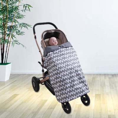Baby Kinderwagen Deken - Buitenwarmer - Warm Blijven - Waterdicht Winddicht - 86x70cm - Zwart