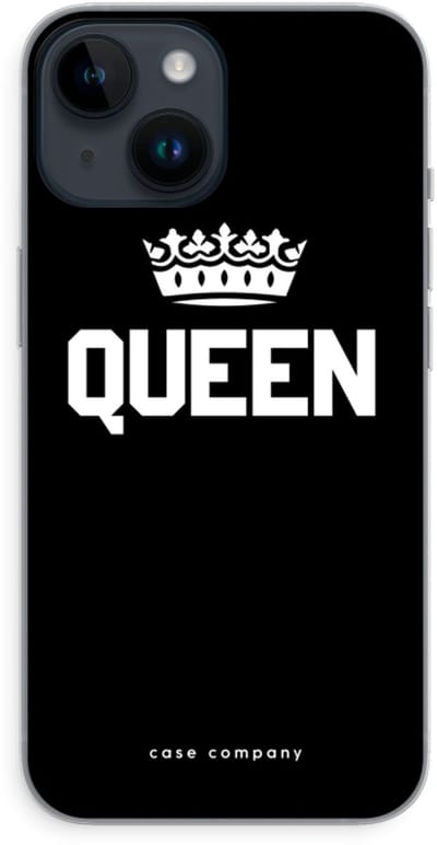 Case Company® - Hoesje geschikt voor iPhone 14 hoesje - Queen zwart - Soft Cover Telefoonhoesje - Bescherming aan alle Kanten en Schermrand