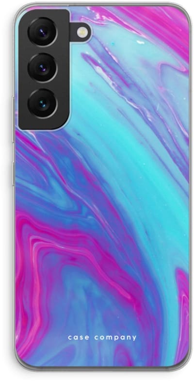 Case Company® - Hoesje geschikt voor Samsung Galaxy S22 hoesje - Zweverige regenboog - Soft Cover Telefoonhoesje - Bescherming aan alle Kanten en Schermrand