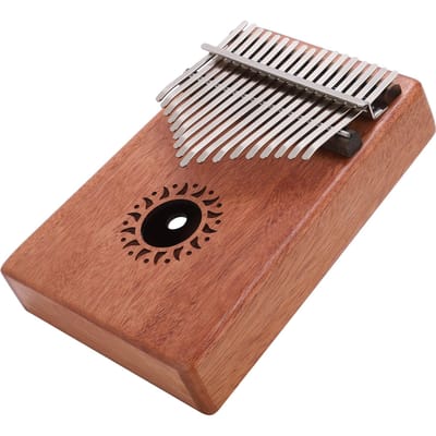 Duimpiano Draagbaar Mahoniehout Vinger 17 Toetsen Mbira Kalimba Muziekinstrument black