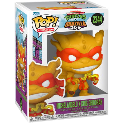 Funko Godzilla x Turtles POP! Animation Vinyl Figure Michelangelo X Ghidorah 9 cm POP! Figuur