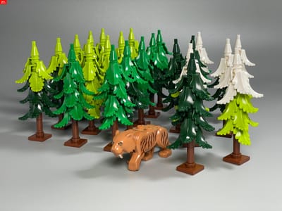 MOC Blokken Plant Winterboom Struik Den Bouwsteen Stad Straat Huis Hut Scène Versiering Kind Speelgoed Cadeau