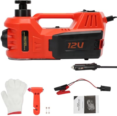 NAVOBIZ 4 in 1 Autokrik - Elektrische auto krik - Car jack - 5 ton draagkracht - Luchtcompressor - Instelbare hoogte - Verlichting