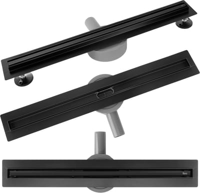 Rea Neox Slim pro - Lineaire afvoer - douchegoot - Zwart - 100 cm