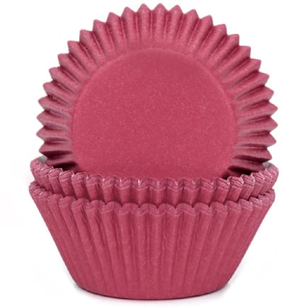 House of Marie Cupcake Vormpjes - Wijnrood - pk/50 - Baking Cups voor Muffins en Cupcakes