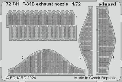 Eduard Modelbouwdecoratie - 72741 F-35B Uitlaatmondstuk - Photo-etch