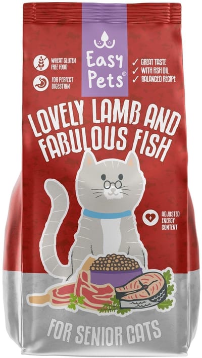 Easypets Senior Kattenvoer - Lamsvlees & Vis - 1.5kg Droogvoer voor Katten