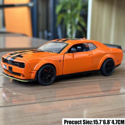 1:32 Dodge Challenger Srt Hellcat Redeye Supercar Legering Metaal Diecast Modelauto Huis Trendy & Bureau Display Ornamenten Verjaardag orange