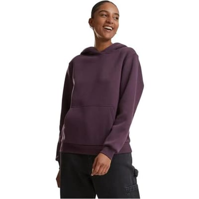 Urban Classics pluizige damescapuchontrui van sweatstof en fleece - capuchontruien pruimpaars L