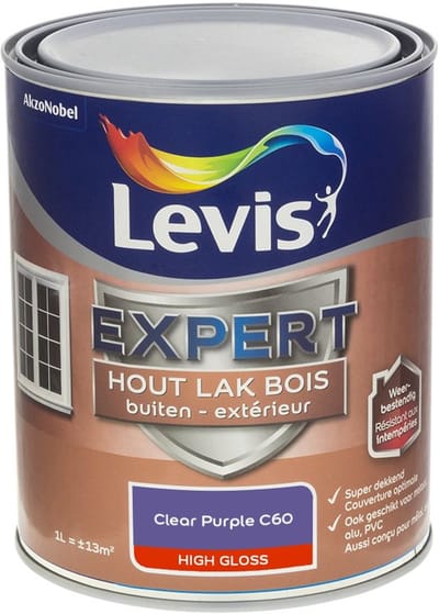 Levis - Expert Hout Lak Buiten High Gloss Mix - Clear Purple C60 - Mengverf - 1 L