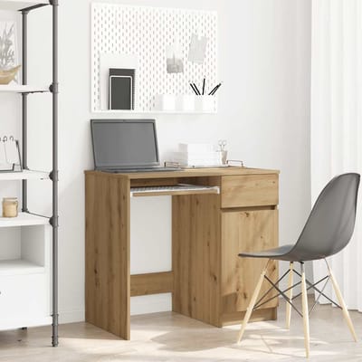 vidaXL - Bureau - ambachtelijk - 86x49x76 - cm - spaanplaat - eikenkleurig