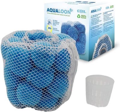 COIL Aqualoon Filterballen Blauw – Filter Type VI / S1 Vervanger – Spa Filter – Wasbaar & Herbruikbaar - Met Zilverionen – Inclusief Filterzak