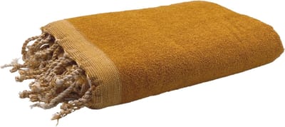 Foutas - strandlaken - hamamdoek - Jaune Motarde - mosterdgeel  - 200 cm op 100 cm