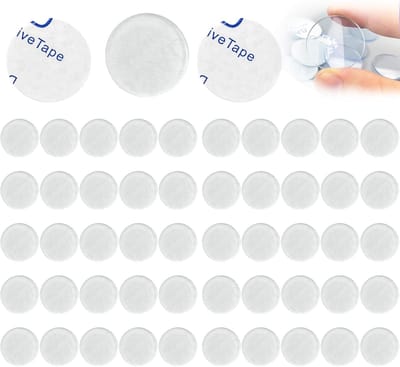 longziming -50-delige Set Transparante Antislip Glaspads – PVC Onderzetters 2,5 cm – Zelfklevende Beschermpads tegen Krassen en Glijden voor Glazen Tafels en Meubels