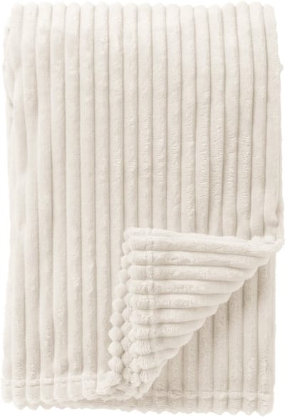 Dutch Decor - MARTHY - plaid 140x180 cm - ribfluweel - gerecycled - Snow White - wit