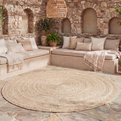 Studio Clarice Rond Buitenkleed - Bali Beige - Ø 100cm