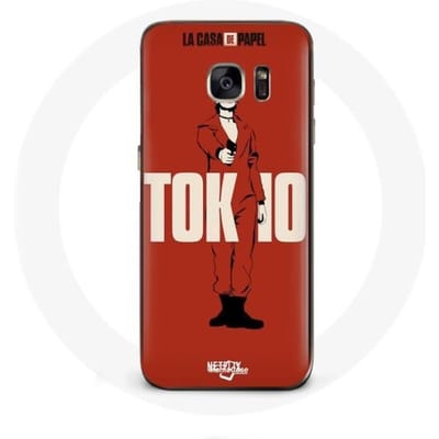Coque - La casa de papel - Samsung Galaxy S7 - Souple - Rouge - Fanart logo rouge