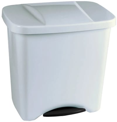 Denox 24160.050 Prullenbak Voor Organisch Afval Met Pedaal 50l Wit