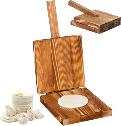 Tortilla Pers - Prensa De Harina Roti - Zelf Flatbread Maken - Stevig Houten Ontwerp - Niet Gespecificeerd - Houtkleur