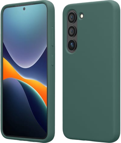 kwmobile telefoonhoesje geschikt voor Samsung Galaxy S23 - Hoesje met siliconen coating - Smartphone case in dennengroen