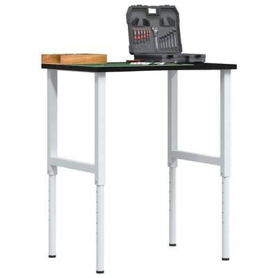 vidaXL - Werkbank - 80x60x(71,5-98) - cm - eikenhout - donkerbruin